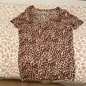 PINK Lepard Print Tee